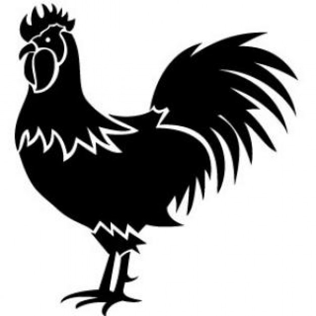 Clipart rooster silhouette 