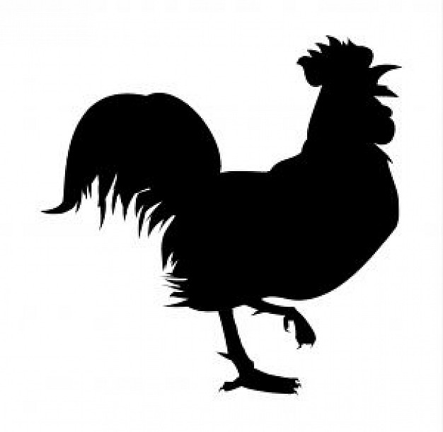 Rooster silhouette clipart 