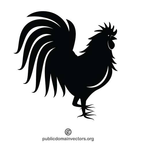 Rooster silhouette clip art 