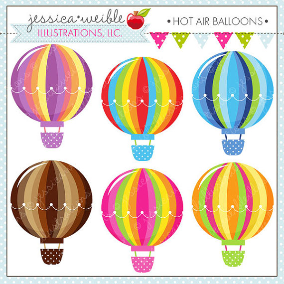 Cute hot air balloon clipart 