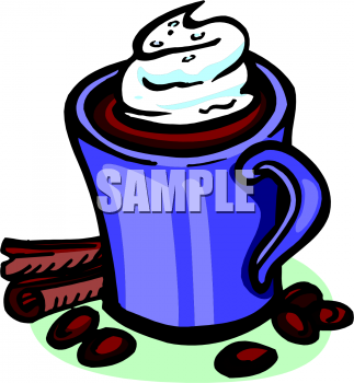 Mug of Hot Cocoa with Whipped Cream Clip Art Picture 