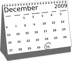 Calendar Clip Art Black And White 