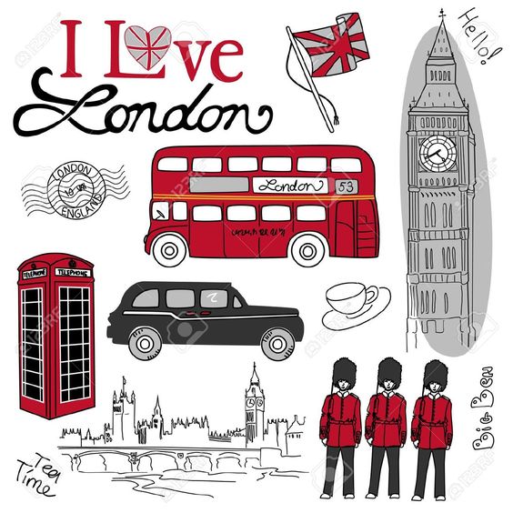 London Doodles Royalty Free Clipart, Vectors, And Stock 