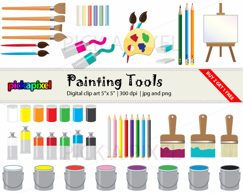 Free Paint Tools Cliparts, Download Free Paint Tools Cliparts png
