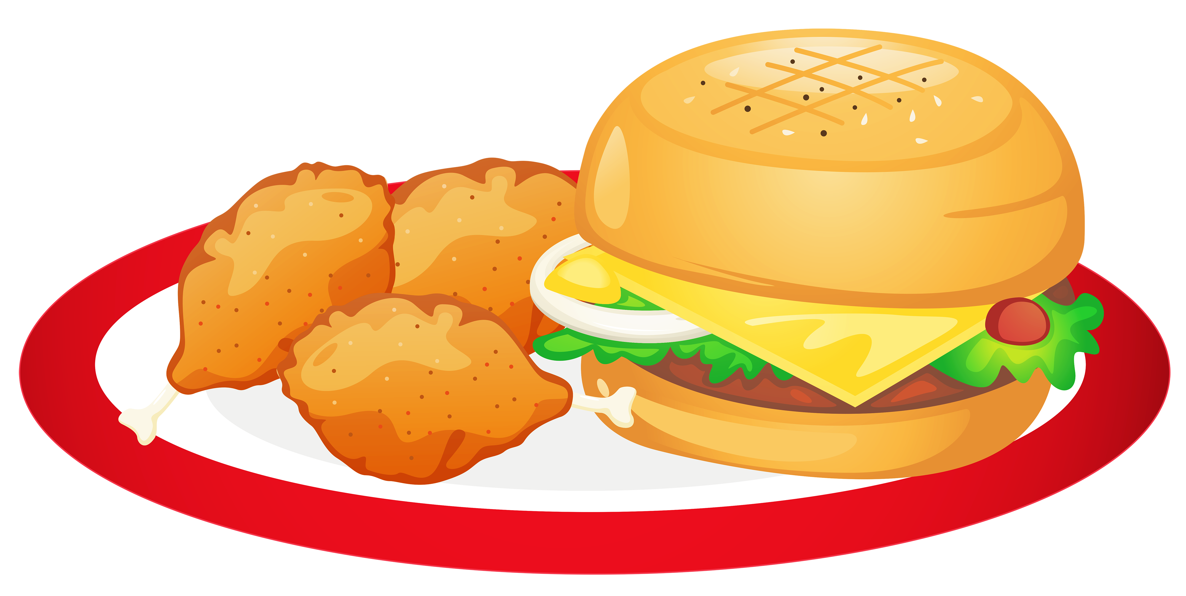 Plate with not alot of food transparent clipart 