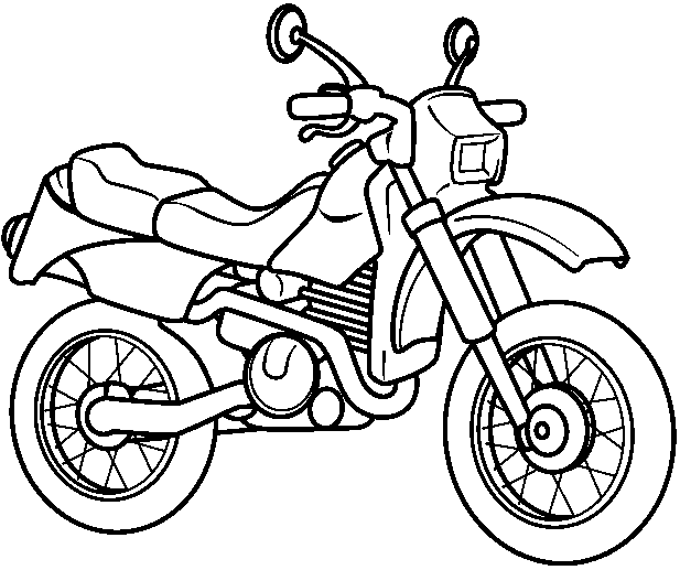 Motorcycle Clipart Black And White 