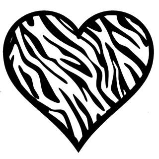 Leopard print heart clipart 