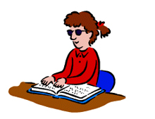 Cartoon Girl Reading Book 