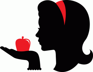 Snow White silhouette clipart 
