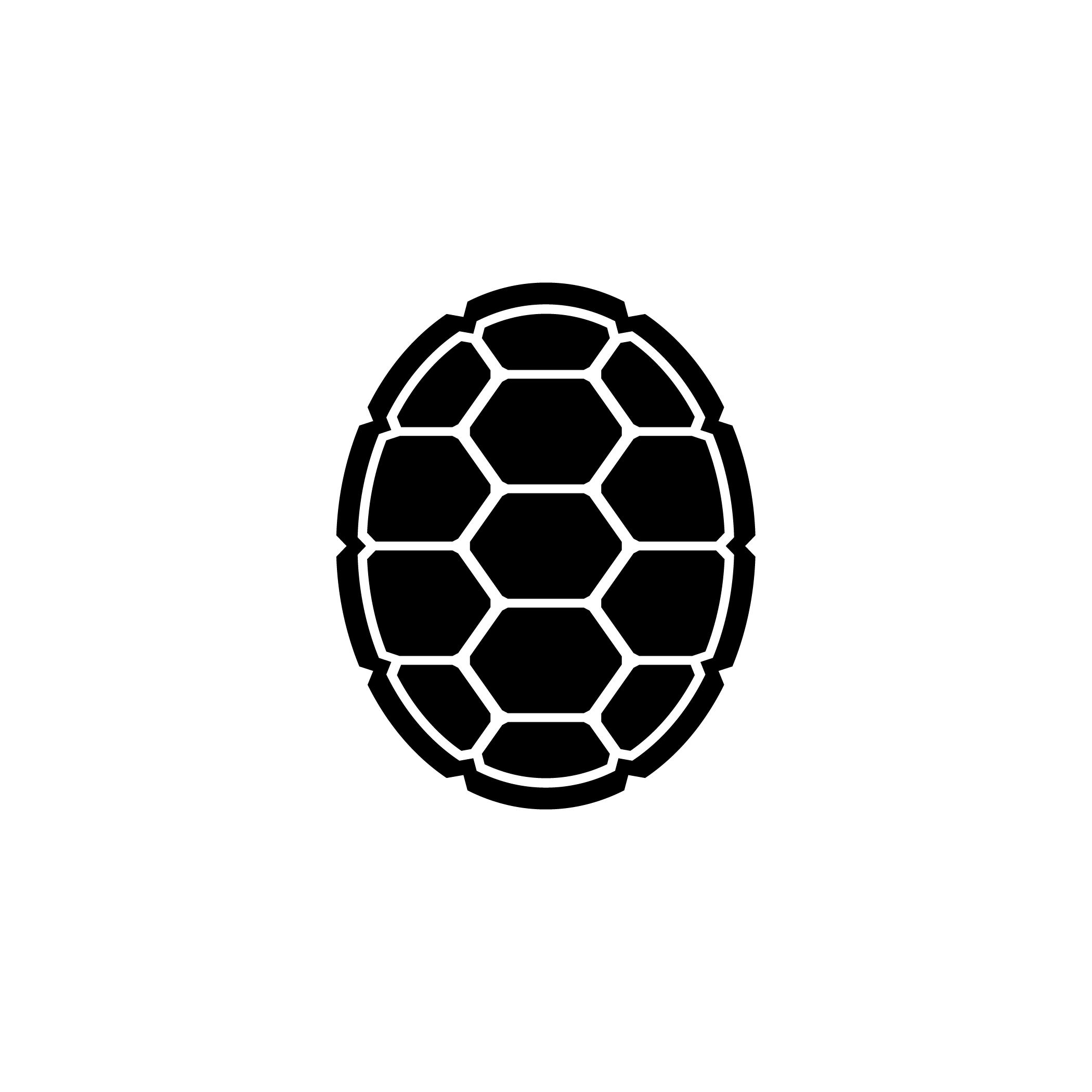 Upside down turtle shell with turtle inside shell clipart 