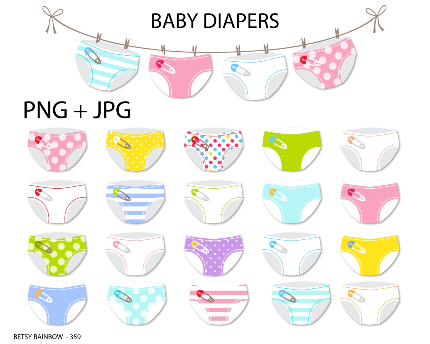 Diaper Baby Clipart 