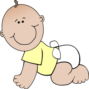 Baby In Diaper Clipart 