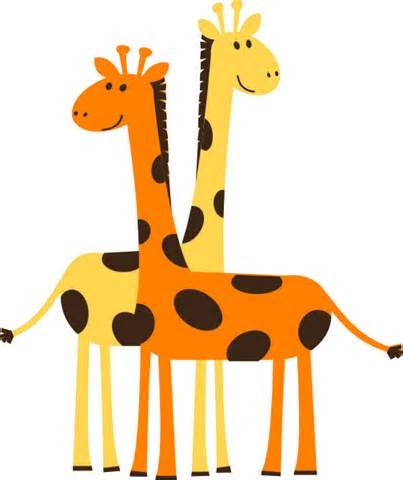 Giraffe Mom And Baby Clipart 