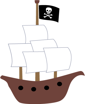 Cute pirate ship clipart 