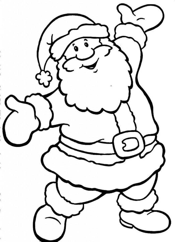 Santa claus clipart coloring pages 