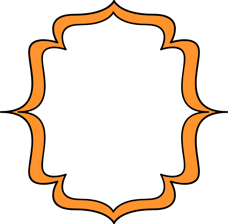 Orange frame clipart 