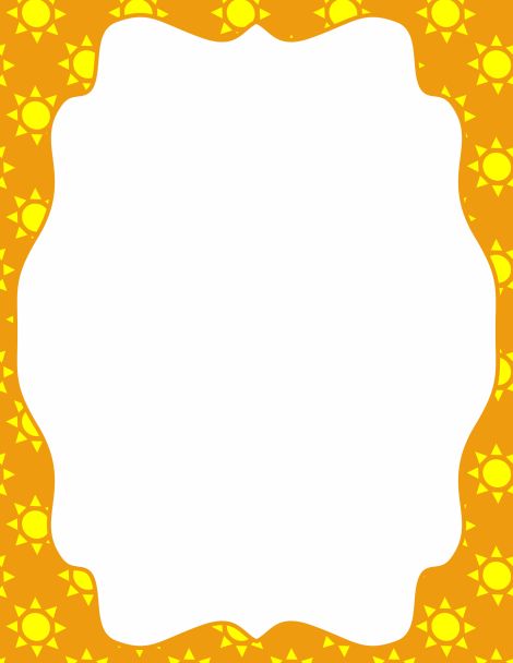 Yellow and orange border featuring the sun. Free downloads at http 