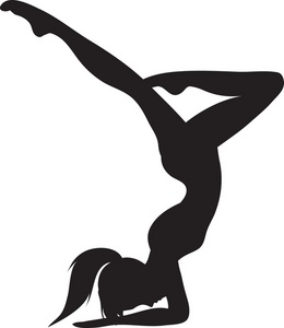 Clipart gymnastics silhouette 