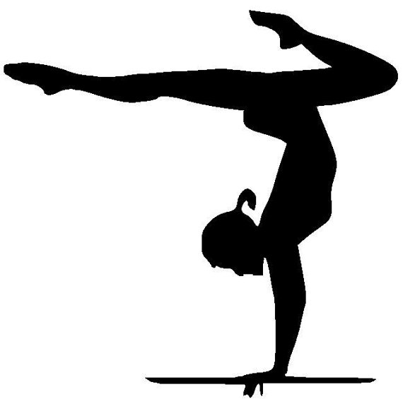 Gymnastics Silhouette Clipart 