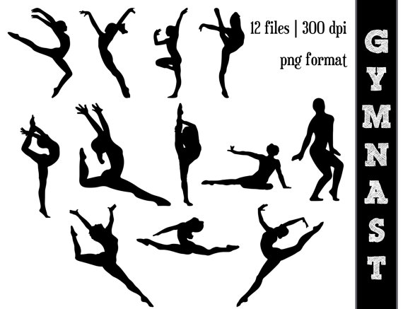 Free Printable Gymnastic Silhouettes 