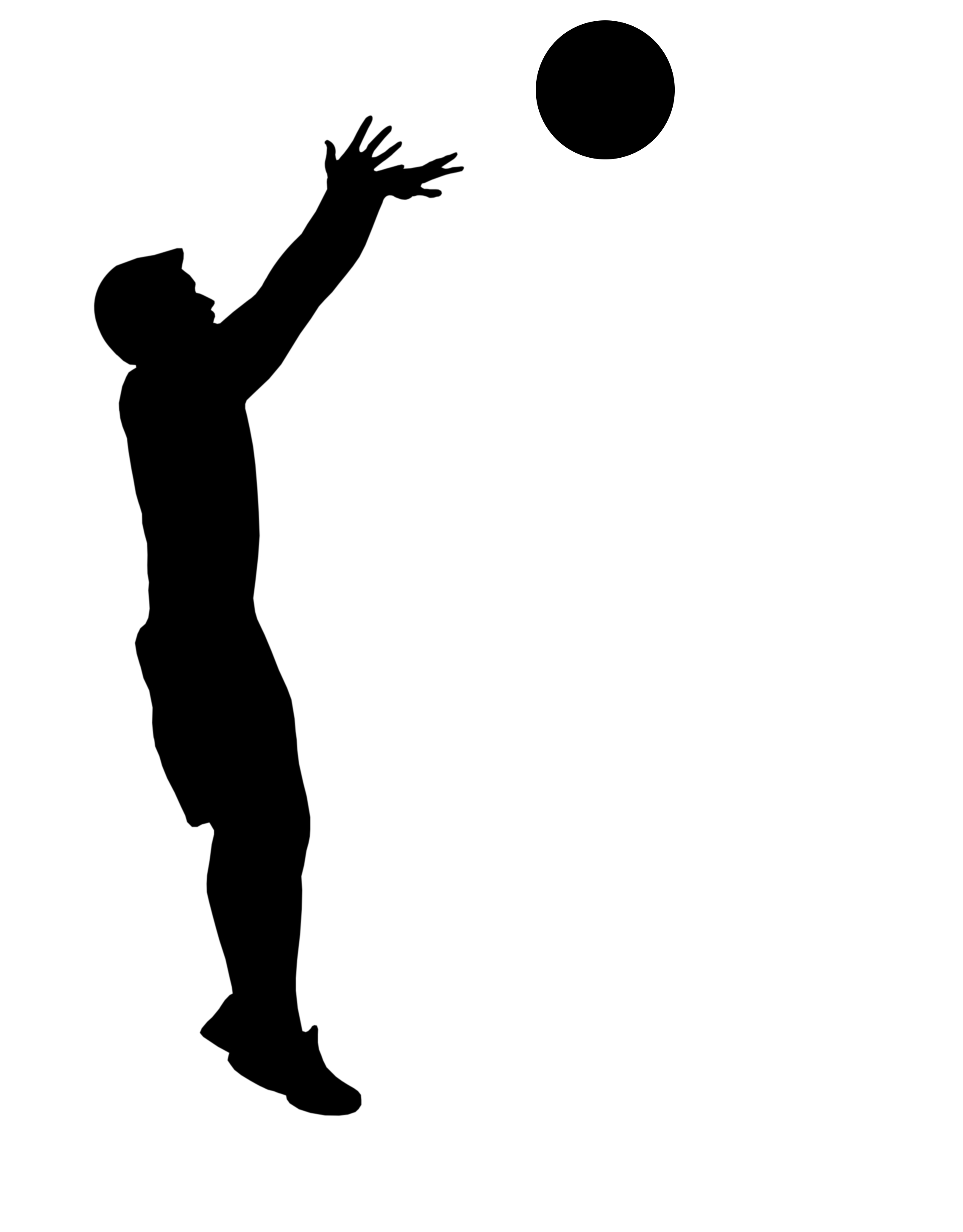 Clipart of man shooting basketball 
