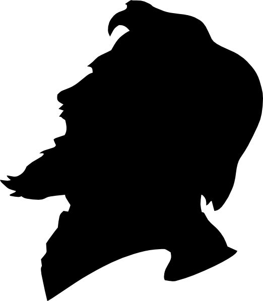 Man with beard clipart silhouette 