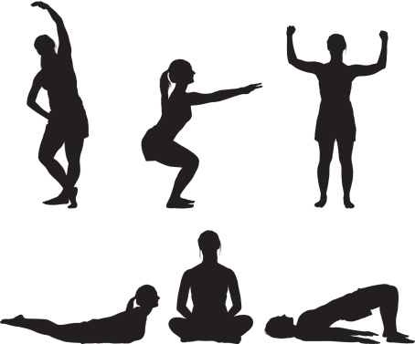 Fitness clipart silhouette 