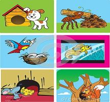 Animal Homes Clipart 41542 