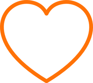 Orange heart clip art 