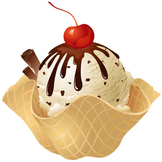 Transparent Vanilla Ice Cream Waffle Basket PNG Picture 