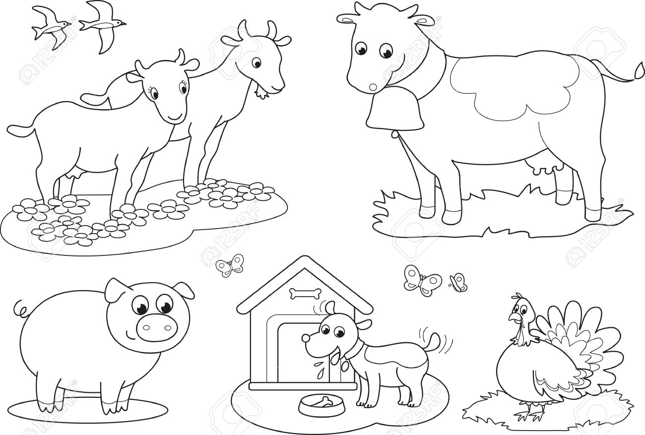 Free Farm Animals Black And White Clipart, Download Free Farm Animals Black  And White Clipart png images, Free ClipArts on Clipart Library