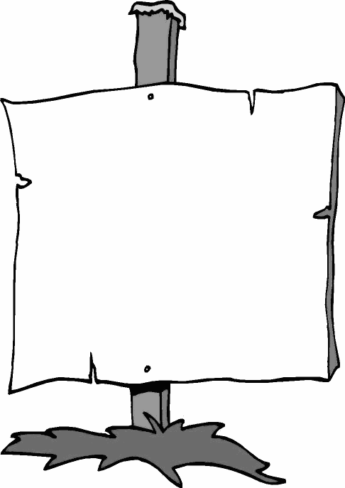 Blank sign wooden on clip art scrap and signs 