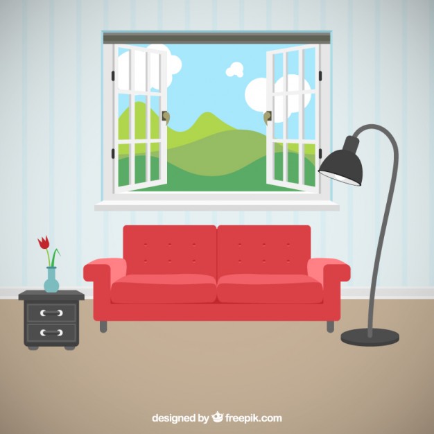 living room wall cartoon - Clip Art Library