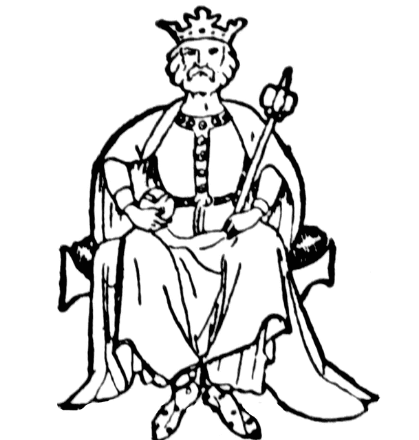 King Sitting On Throne Clipart 