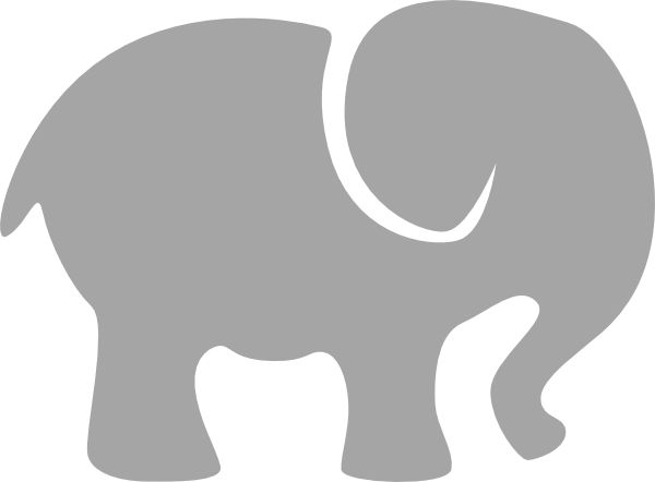 Gray Elephant Clip Art at Clker 