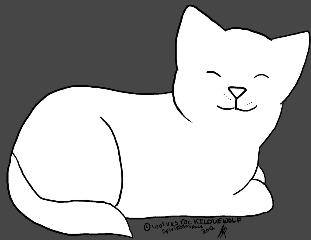 Кот нарисованный в пейнте