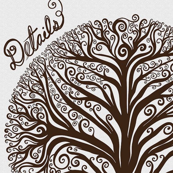 Rooted Tree Clip Art, Family Tree Silhouette, Whimsical Tree 
