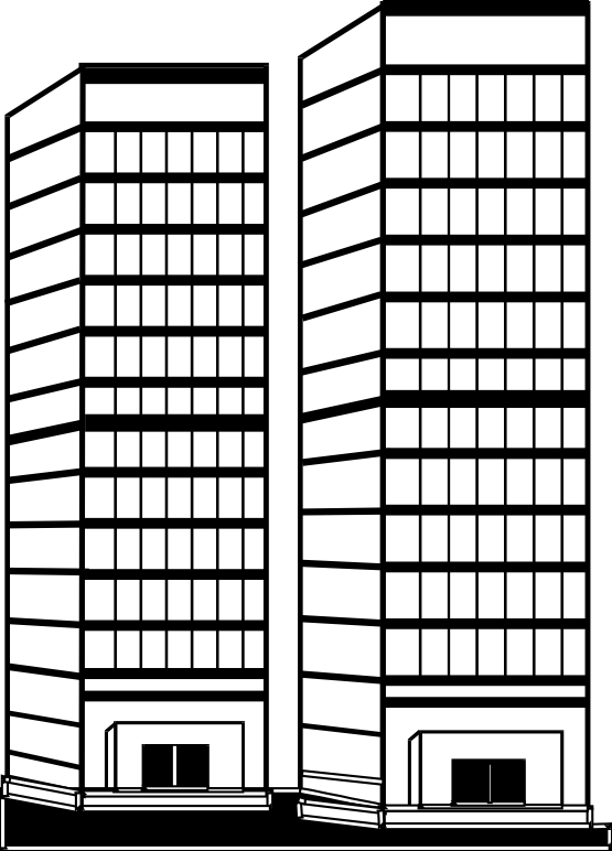 Building Clipart Black And White Free 