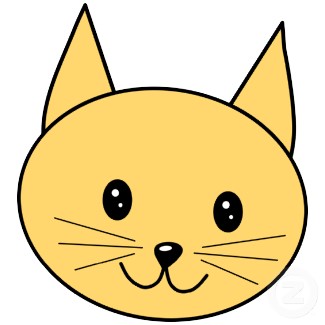 Simple Cat Face Drawing 