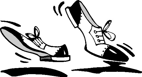 dancing footsteps clipart