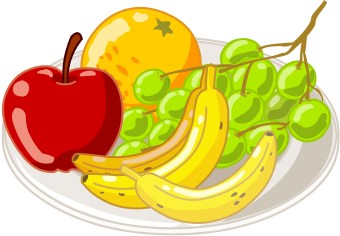 Healthy plate of food clipart 