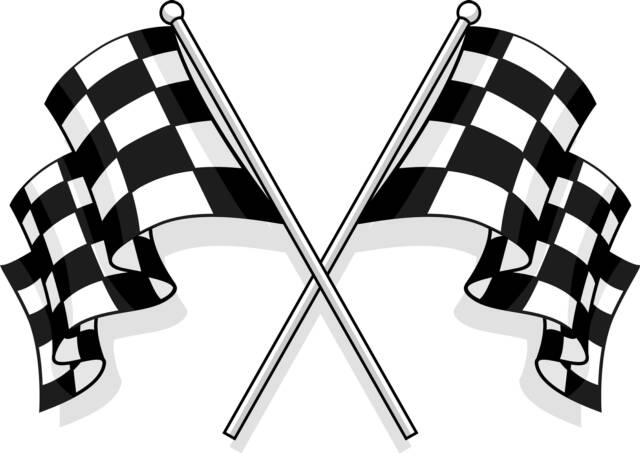 Checkered flags clip art 