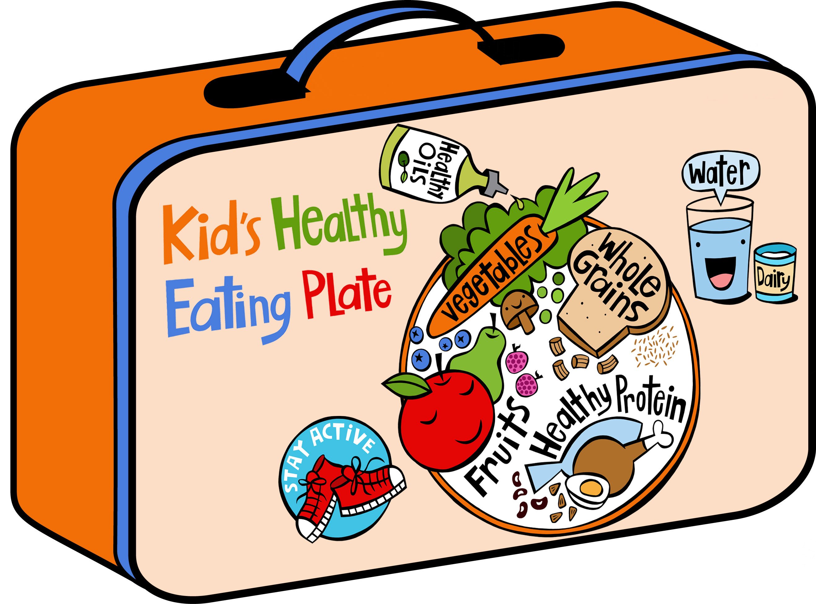 healthy lunch box clipart.
