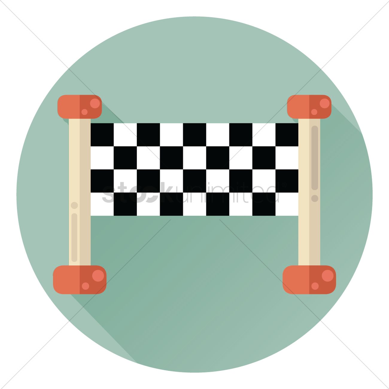 Checkered banner Vector Image 