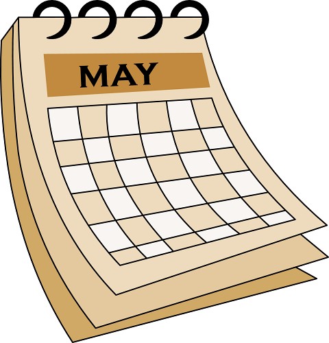 Monthly calendar clipart 