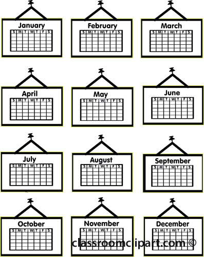 Calendar Months Clipart 