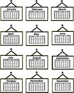 Clipart of a month of a calendar 