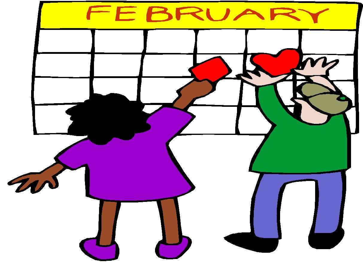 February month calendar clipart 