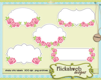 Shabby chic banner clipart 