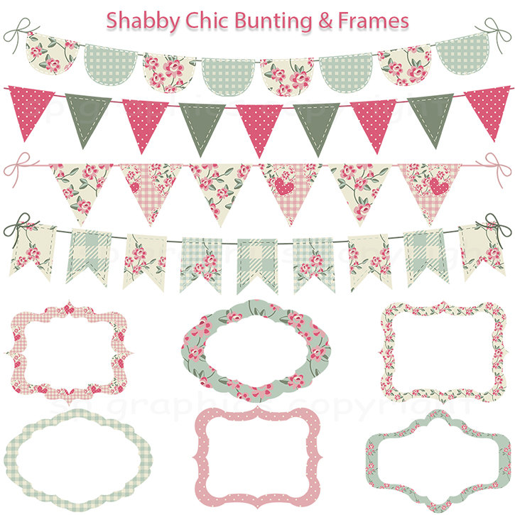 Shabby chic frame clipart 